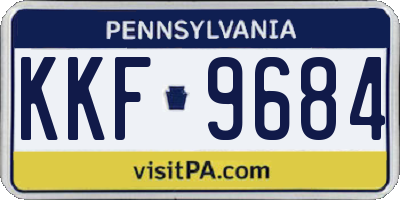 PA license plate KKF9684