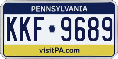 PA license plate KKF9689