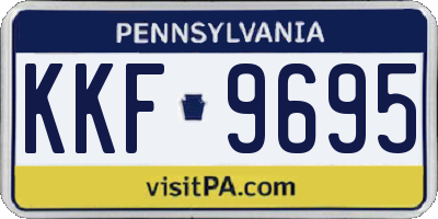 PA license plate KKF9695