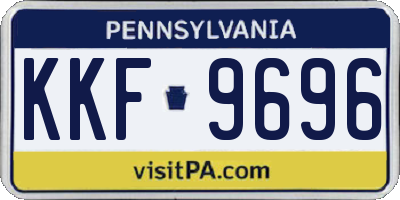 PA license plate KKF9696