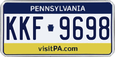 PA license plate KKF9698