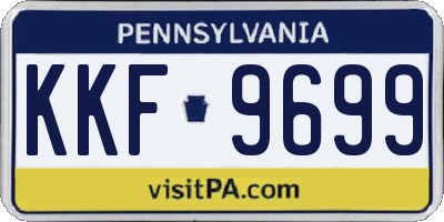 PA license plate KKF9699