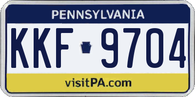 PA license plate KKF9704