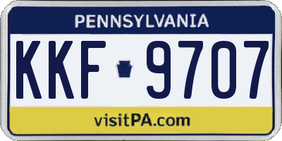 PA license plate KKF9707