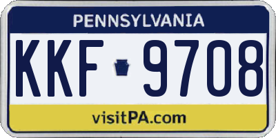 PA license plate KKF9708