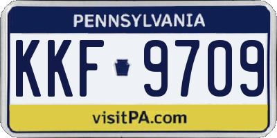 PA license plate KKF9709