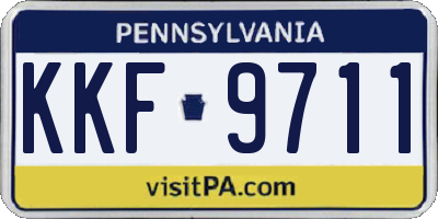 PA license plate KKF9711