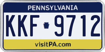 PA license plate KKF9712