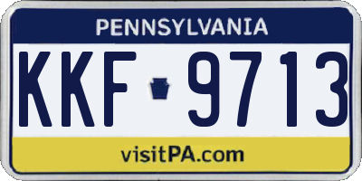 PA license plate KKF9713