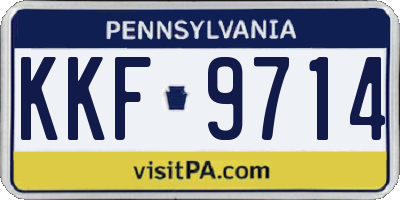 PA license plate KKF9714