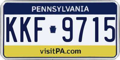 PA license plate KKF9715