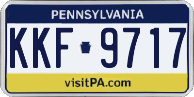 PA license plate KKF9717