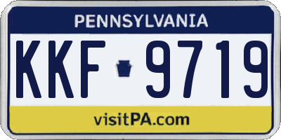 PA license plate KKF9719