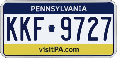 PA license plate KKF9727