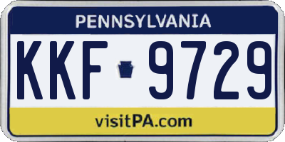 PA license plate KKF9729