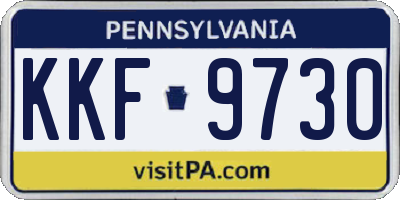 PA license plate KKF9730