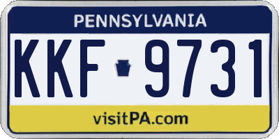 PA license plate KKF9731