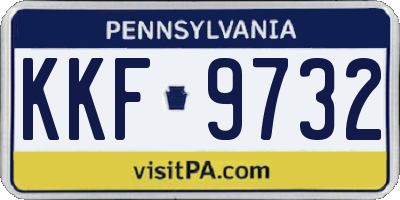 PA license plate KKF9732