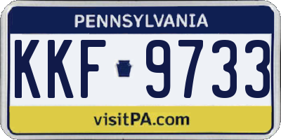 PA license plate KKF9733