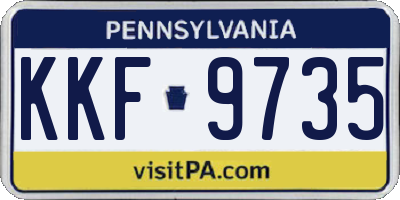 PA license plate KKF9735