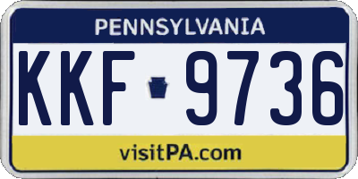 PA license plate KKF9736