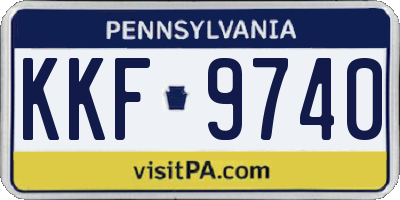 PA license plate KKF9740