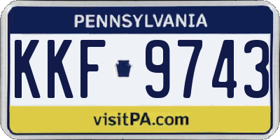 PA license plate KKF9743