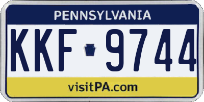 PA license plate KKF9744