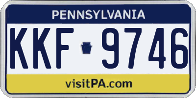 PA license plate KKF9746