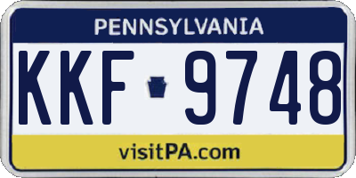 PA license plate KKF9748