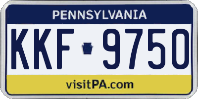 PA license plate KKF9750