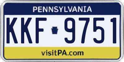 PA license plate KKF9751