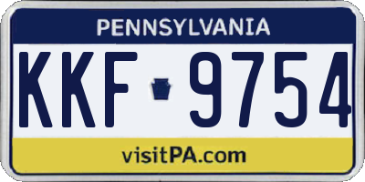 PA license plate KKF9754