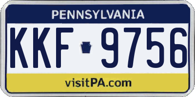 PA license plate KKF9756