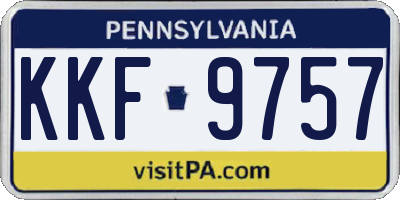 PA license plate KKF9757