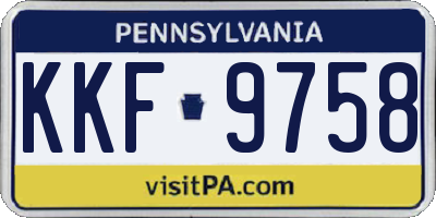 PA license plate KKF9758