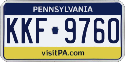 PA license plate KKF9760