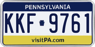 PA license plate KKF9761