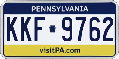 PA license plate KKF9762
