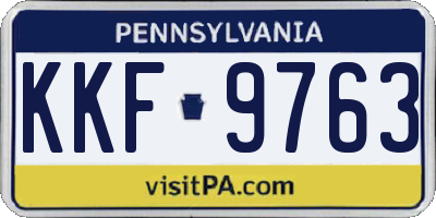 PA license plate KKF9763