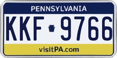 PA license plate KKF9766
