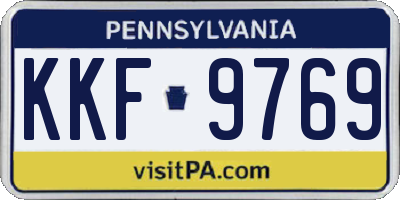 PA license plate KKF9769