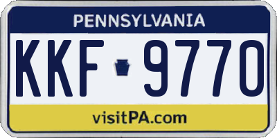PA license plate KKF9770