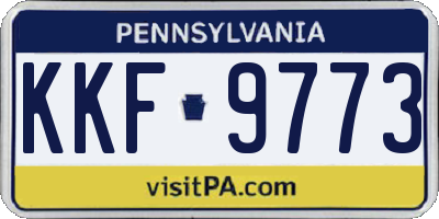 PA license plate KKF9773