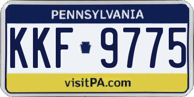 PA license plate KKF9775