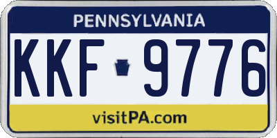 PA license plate KKF9776