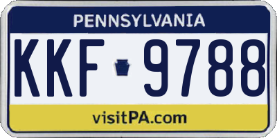 PA license plate KKF9788
