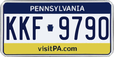 PA license plate KKF9790