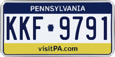 PA license plate KKF9791