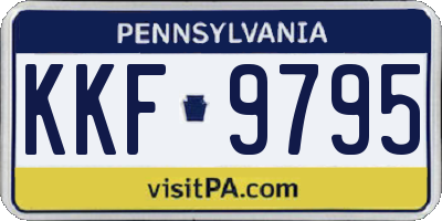 PA license plate KKF9795